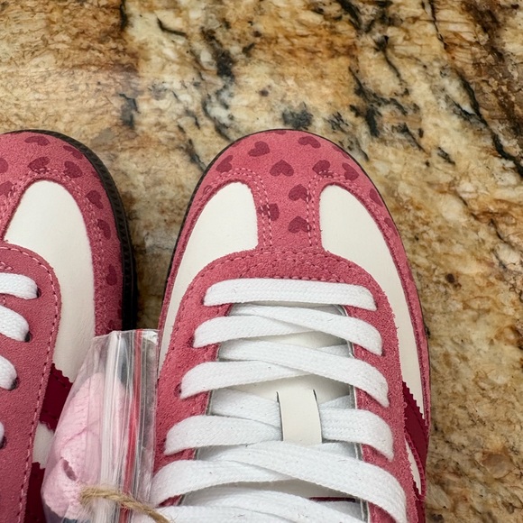 adidas Pink and White Suede Retro Sneakers - Picture 4 of 4